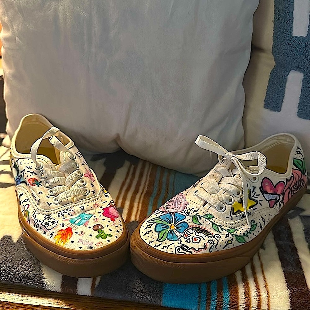 Custom Vans. Hand painted with different artwork